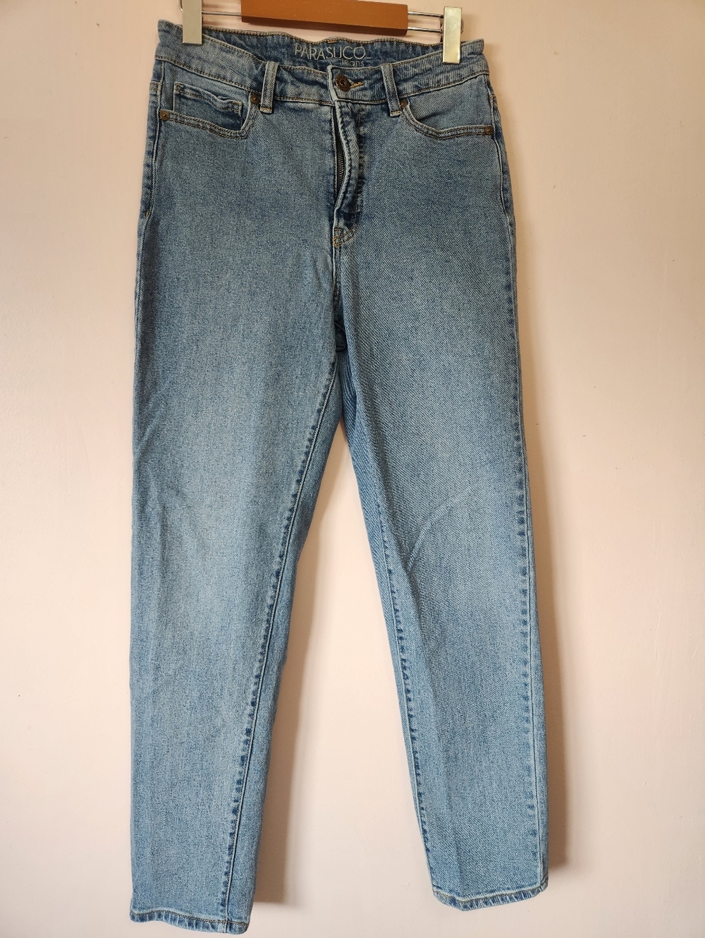 Parasuco Vintage Y2K High Rise Mom Jeans Light Med Wash Size 6 Straight Leg Chic